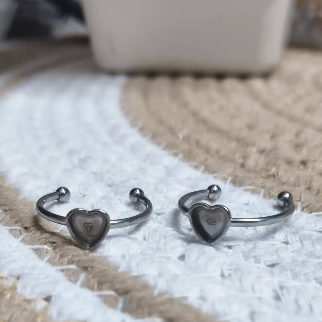 Silver Heart Ring Bezel